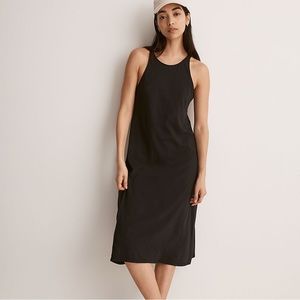 Madewell Softfade Cotton Coverup Tank Dress Black Small